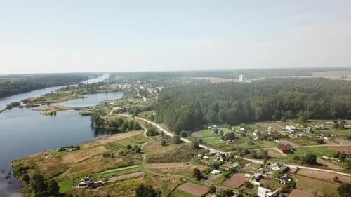 Beautiful Landscape Of The River Western Dvina And The Village Of Verkhovye 2