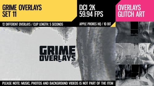 Grime Film Overlays and Textures
