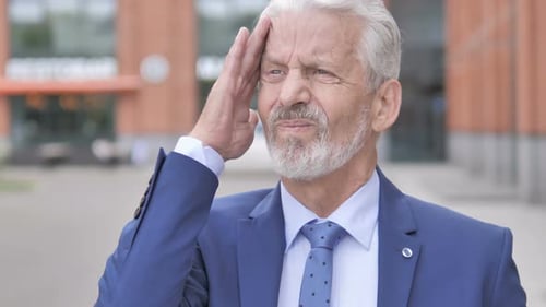 Old Man with Headache, Stress