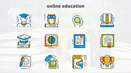 Online Education - Flat Animated Icons
