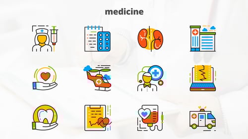 Medicine And Healthcare – Flat Animated Icons