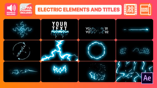 Electricidad de dibujos animados y títulos | After Effects