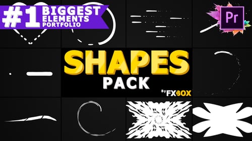 Cartoon Shapes Pack | Premiere Pro MOGRT