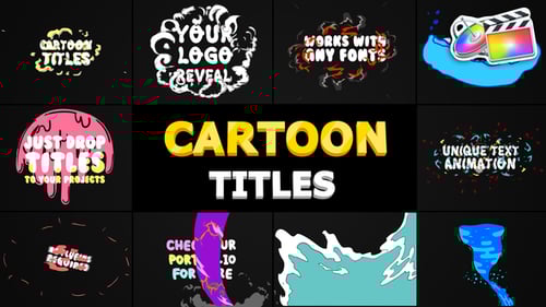 Dynamic Cartoon Animated Titles and Motion Graphics Pack
