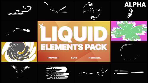 Hand Drawn Fluid Elements Pack with Cartoon Transitions