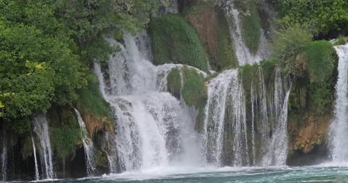 Skradin's Waterfall, Skradinski Buk, Krka Natural Park, Near Sibenik in Damaltia, Croatia