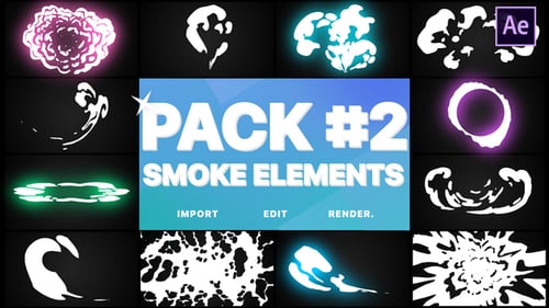 Paquete Smoke Elements 02 | After Effects