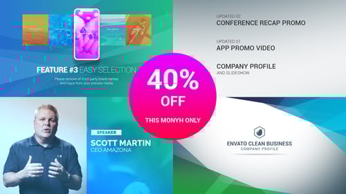 Corporate Presentation Template with Dynamic Geometric Shapes