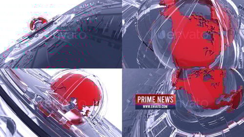 Dynamic 3D Global News Broadcast Opener