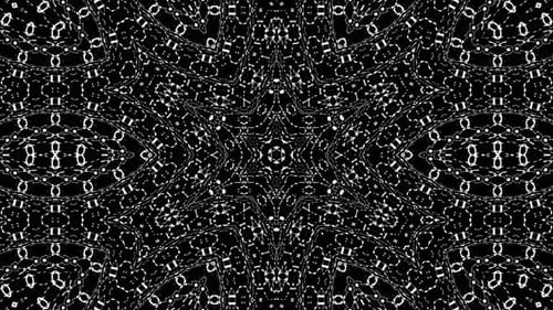 wavy point, circle shape, black and white color, on black background