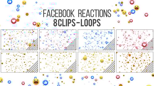 Facebook Reactions Loop - 8 Clips