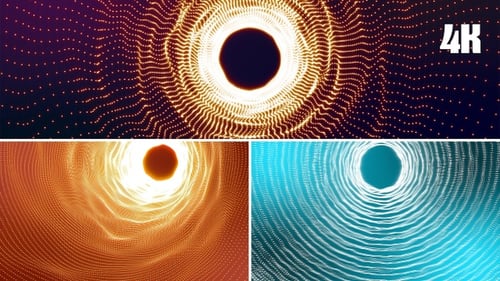 Abstract Multicolored Particle Tunnel Background