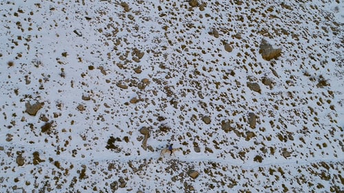 Man A Snowy Valley