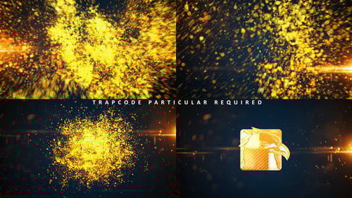 Sparkling Golden Particles Forming Elegant Logo Reveal