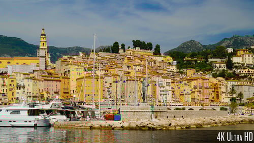 4K Menton Town in France