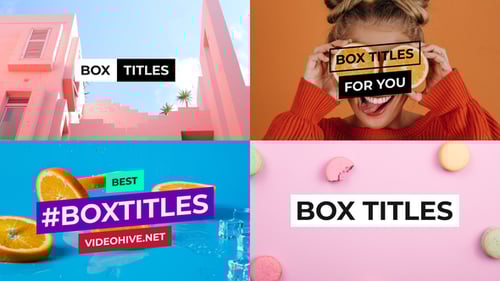 BOX Titles and Lower Thirds for After Effects