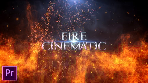 Fiery Cinematic Trailer Text Opener