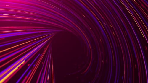 Abstract digital fiber optic lines moving dots background