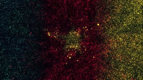 Cameroon Flag With Abstract Particles