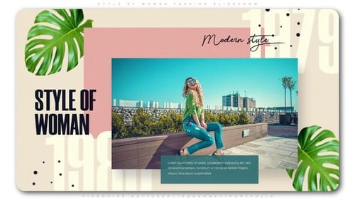 Modern Fashion Slideshow with Tropical Accents