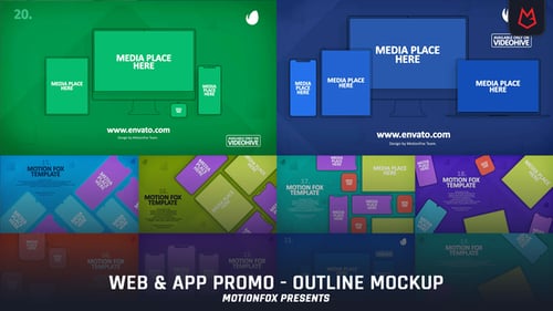App & Web Promo Wireframe Device Mockup