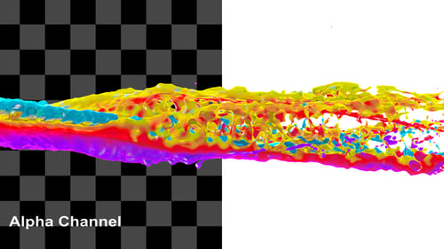 Vibrant Fluid Paint Flow Abstract Background Loop