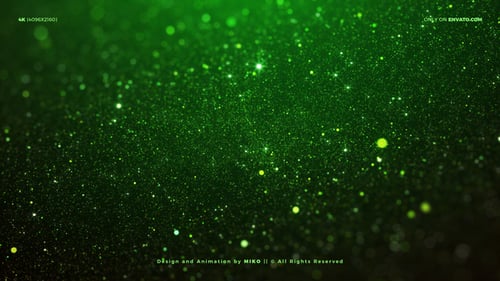Green Particles Background 4K