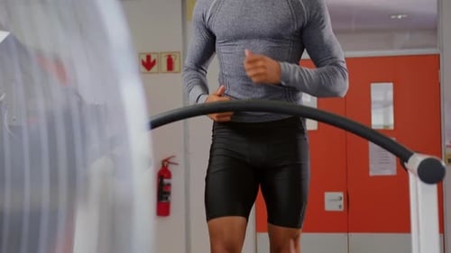 Runner on treadmill
