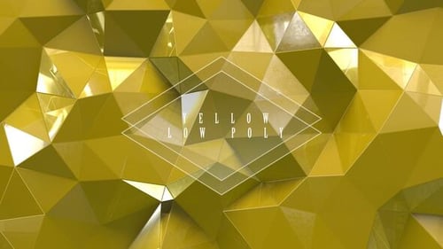 Animated Gold Geometric Polygonal Surface Loop Background