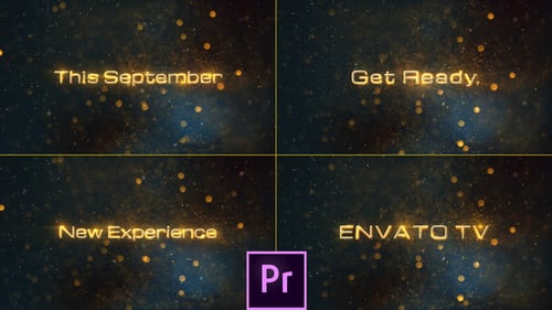 Golden Cinematic Titles: Elegant Teaser with Particle Dust and Light Flares