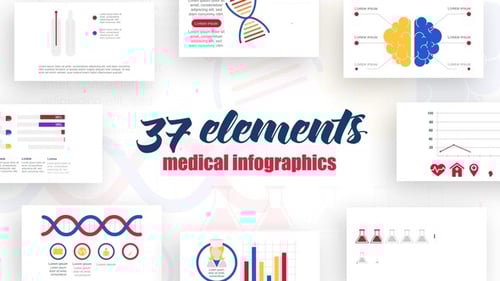 Medical Infographic Elements Pack for Health Data Visualization