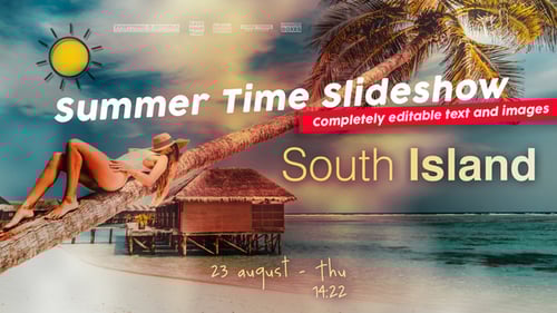 Dynamic Summer Journey Slideshow with Light Leaks and Hand Drawn Accents