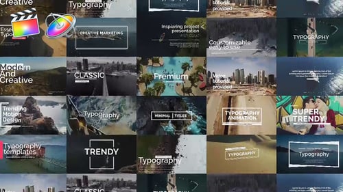 Clean Modern Typography Titles and Text Animations