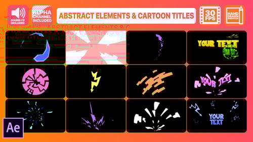 Dynamic Abstract 2D Effects with Fun Cartoon Title Animations