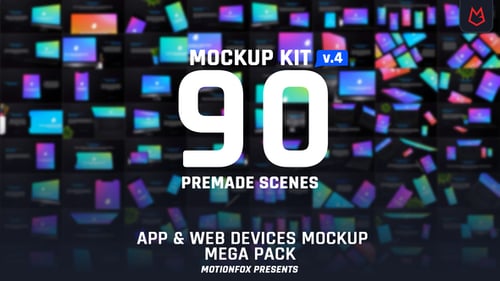 Web & App Promo Device Mockup Pack v4