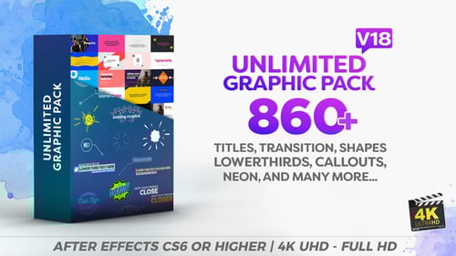 Unlimited Shapes / Titles / Transitions / Lower Thirds & Elements Graphic Pack