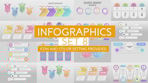 Animated Infographics with Steps, Timelines, and Data Elements