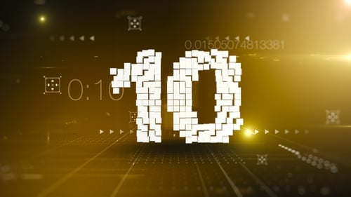 Futuristic Cube Numbers Countdown Opener