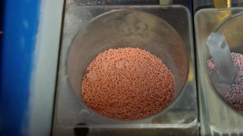 Scooping Colorful Sprinkles at an Ice Cream Parlor