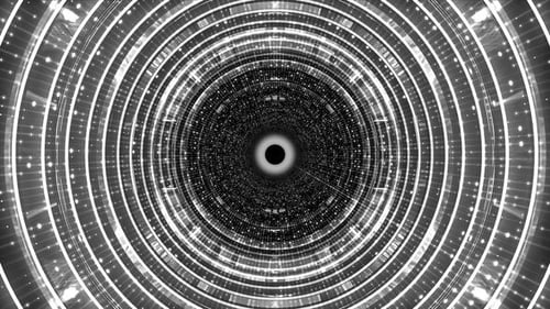 Seamless Futuristic Digital Tunnel Loop Background