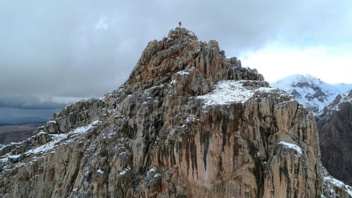 Climb At Mountain Peak