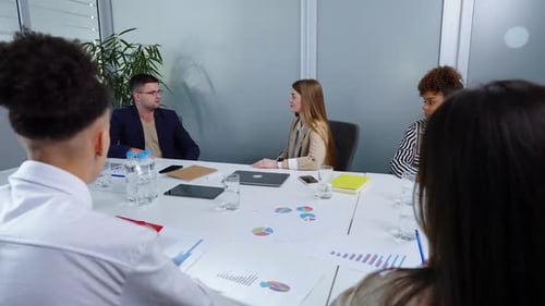 Business People Having Meeting in Office