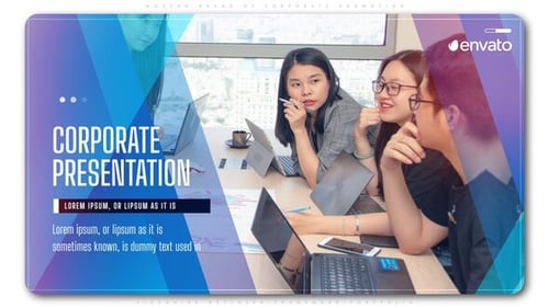 Modern Corporate Business Presentation with Geometric Transitions