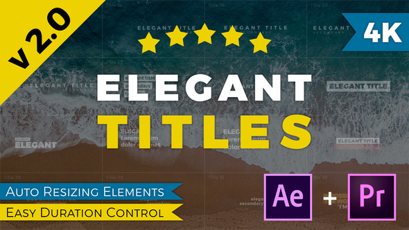 Cover for Elegant Titles After Effects