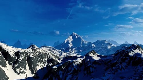 Big mountain in mountain landscape
