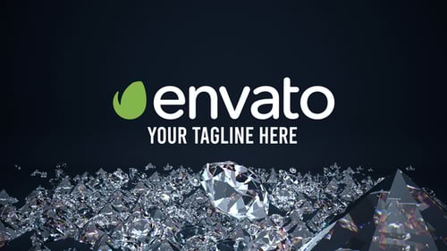 Luxurious Sparkling Diamond Cascade Logo Reveal