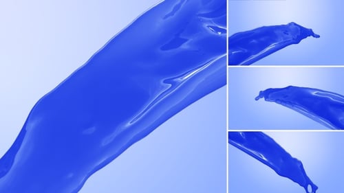 Pouring Blue Paint
