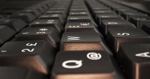 Close Up of Black Computer Keyboard