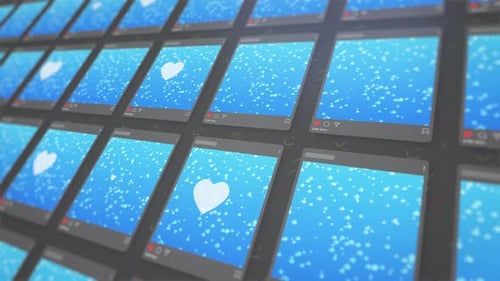 Animated Social Media Posts with Likes and Hearts
