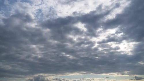 Clouds Move Smoothly in the Blue Sky. Timelapse. Cloud Space